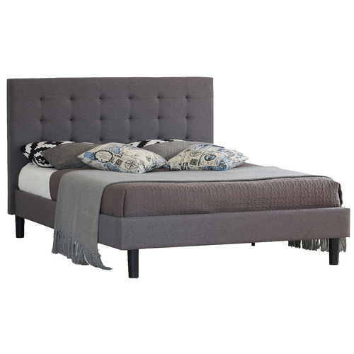 Rawson & Co Grey Wiltshire Upholstered Bed Frame | Temple & Webster