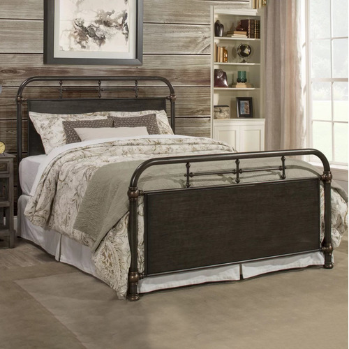 Rawson & Co Rustic Brown Kingston Metal Bed Frame | Temple & Webster