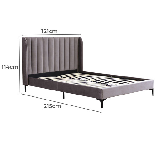 Herman queen deals upholstered standard bed