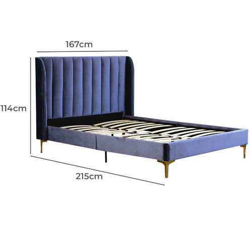 Blue-Modern-Classic-Herman-Velvet-Bed-Frame