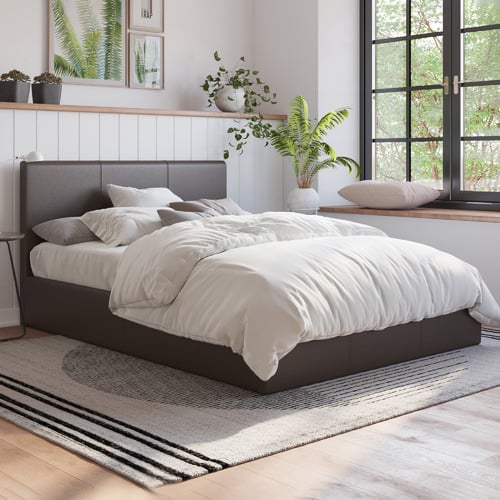Como-PU-Leather-Gas-Lift-Storage-Bed-Frame