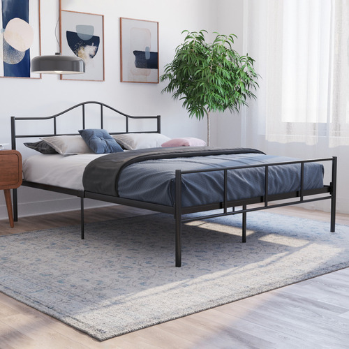 Dark-Grey-Saber-Metal-Bed-Frame-JOVY