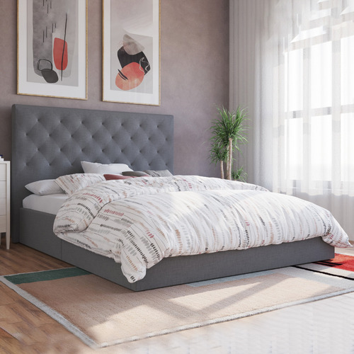 Grey-Oxford-Gas-Lift-Storage-Bed-Frame