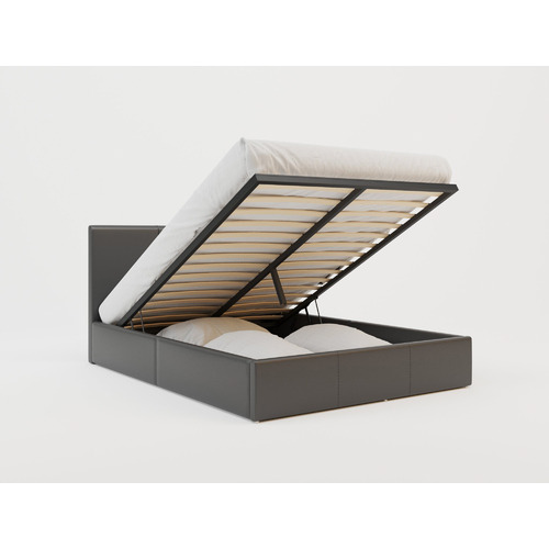 Como-PU-Leather-Gas-Lift-Storage-Bed-Frame