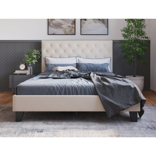 Light-Beige-Oxford-Bed-Frame