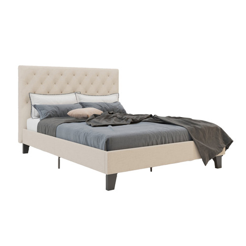 Light-Beige-Oxford-Bed-Frame