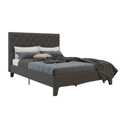 Charcoal-Oxford-Double-Bed-Frame