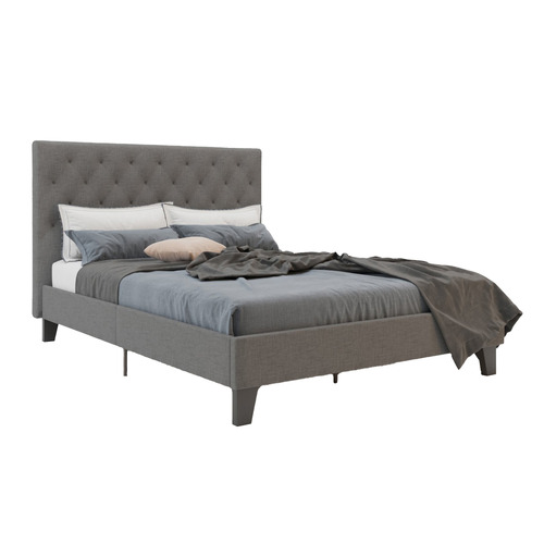 Grey-Oxford-Bed-Frame