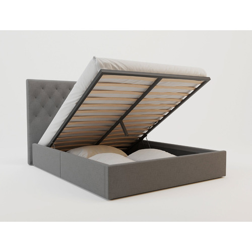 Grey-Oxford-Gas-Lift-Storage-Bed-Frame