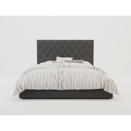 Charcoal-Oxford-Gas-Lift-Storage-Bed-Frame
