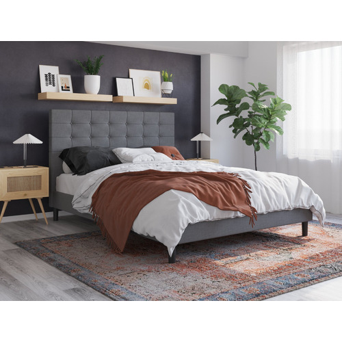 Grey-Kylie-Buttoned-Upholstered-Bed-Frame-GREY