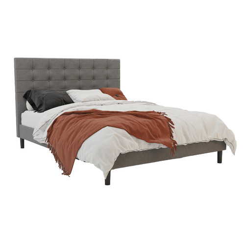 Grey-Kylie-Buttoned-Upholstered-Bed-Frame-GREY