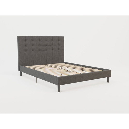 Grey-Kylie-Buttoned-Upholstered-Bed-Frame-GREY