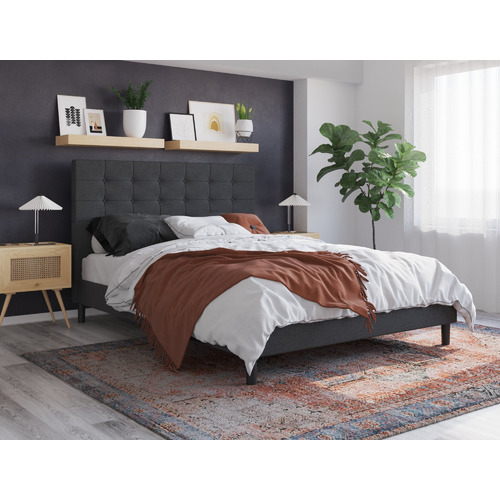 Charcoal-Kylie-Buttoned-Upholstered-Bed-Frame-CHARCOAL