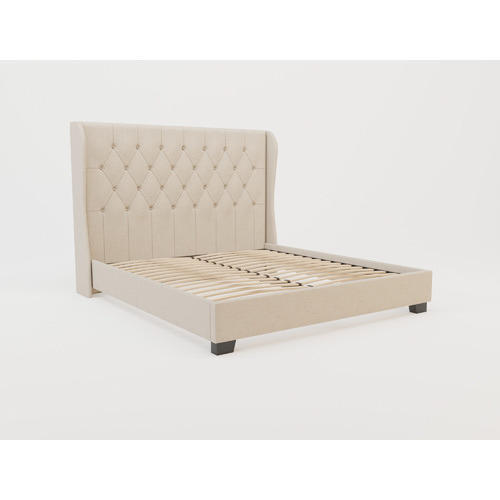 Beige-Harlow-Winged-Bed-Frame