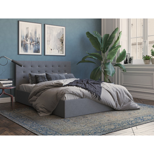 Grey-Kylie-Upholstered-Gas-Lift-Storage-Bed-Frame