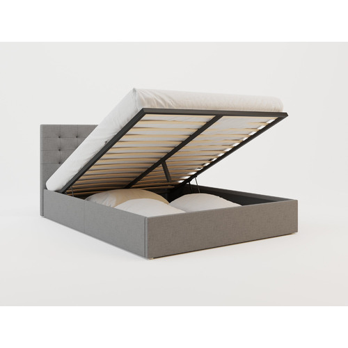 Grey-Kylie-Upholstered-Gas-Lift-Storage-Bed-Frame