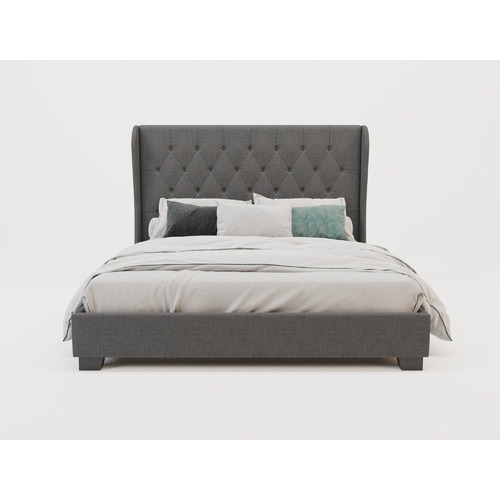 Charcoal-Harlow-Winged-Bed-Frame