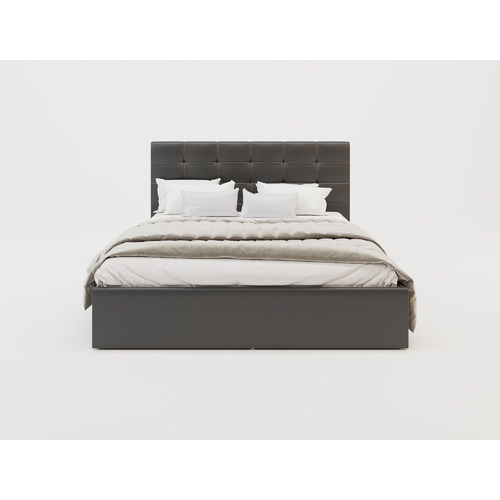 Black-Amalfi-Faux-Leather-Gas-Lift-Storage-Bed-Frame-BLACK