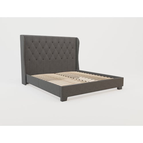 Charcoal-Harlow-Winged-Bed-Frame