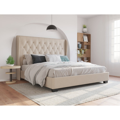 Beige-Harlow-Winged-Bed-Frame