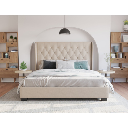 Beige-Harlow-Winged-Bed-Frame