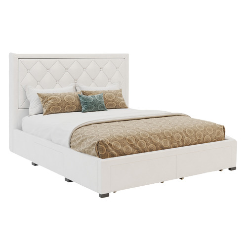 White-Miles-Faux-Leather-Bed-Frame-with-Storage