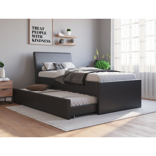 Vivian-Faux-Leather-King-Single-Bed-with-Trundle-LECCAKINGSINGLE