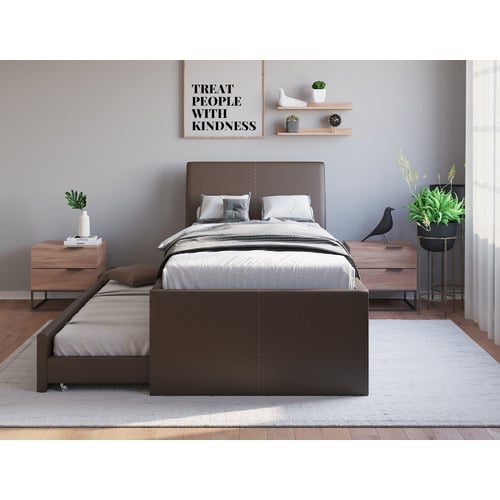 Vivian-Faux-Leather-King-Single-Bed-with-Trundle-LECCAKINGSINGLE