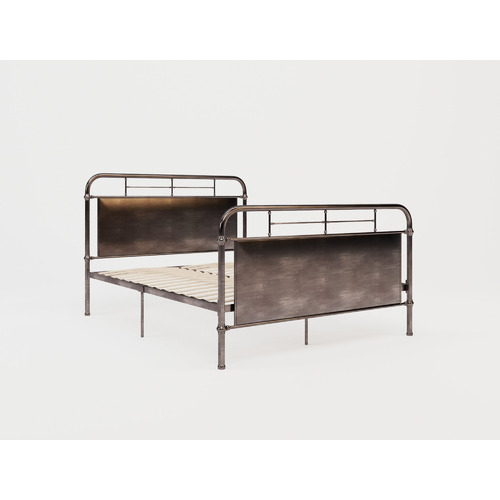 Rustic-Brown-Kingston-Metal-Bed-Frame-RUSTIC