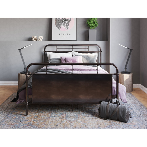 Rustic-Brown-Kingston-Metal-Bed-Frame-RUSTIC