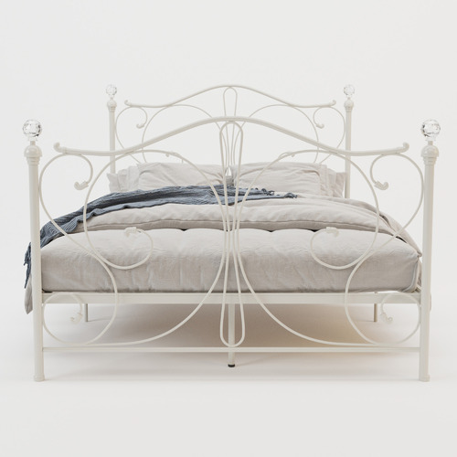 White-Classic-Sophie-Metal-Bed-Frame