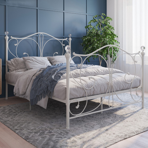 Rawson & Co White Classic Sophie Metal Bed Frame Temple & ster