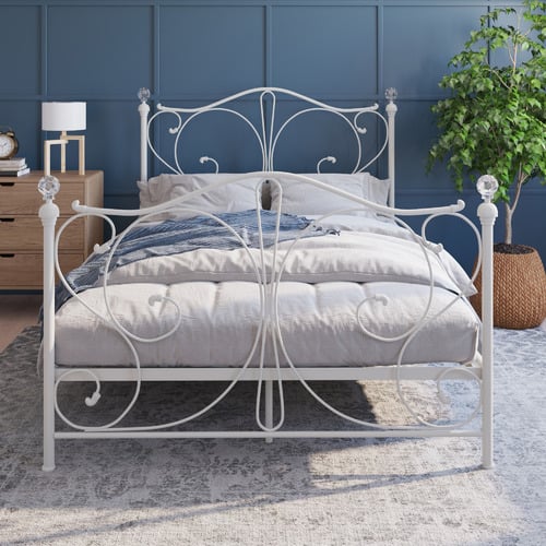 White-Classic-Sophie-Metal-Bed-Frame