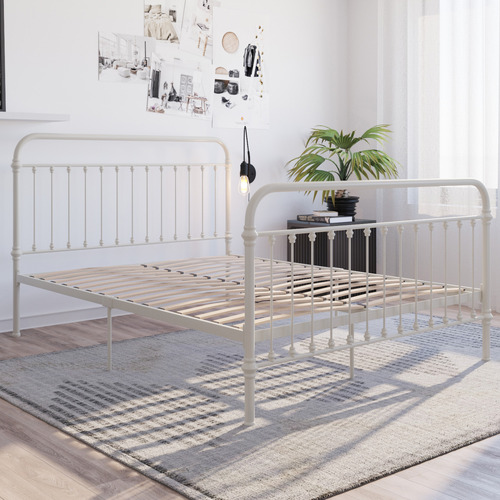Ivory-White-Carter-Metal-Bed-Frame-MONACOWHITE