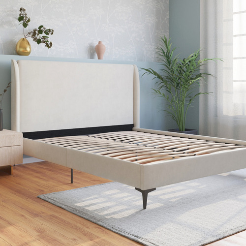 Beige-Zheng-Upholstered-Bed-Frame-with-Black-Legs
