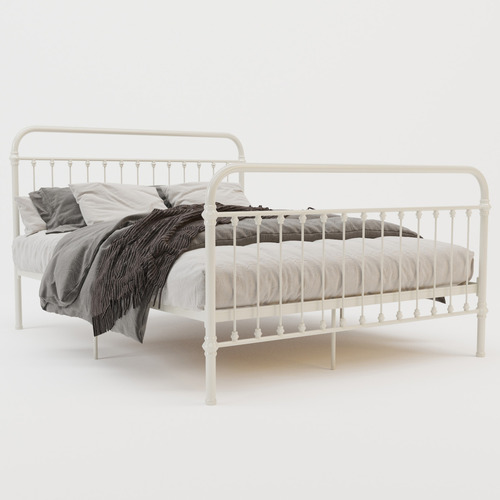 Ivory-White-Carter-Metal-Bed-Frame-MONACOWHITE