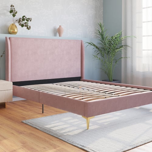 Pink-Zheng-Velvet-Bed-Frame-with-Gold-Legs
