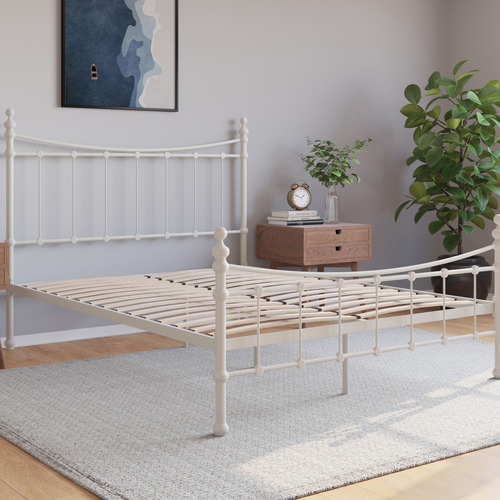 White-Modern-Classic-Julia-Steel-Bed-Frame