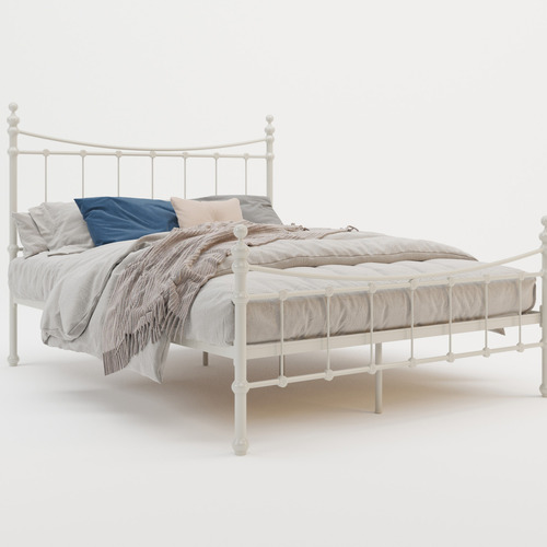 White-Modern-Classic-Julia-Steel-Bed-Frame