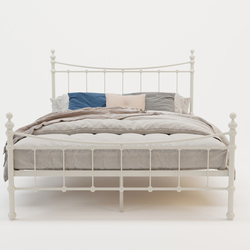 White-Modern-Classic-Julia-Steel-Bed-Frame