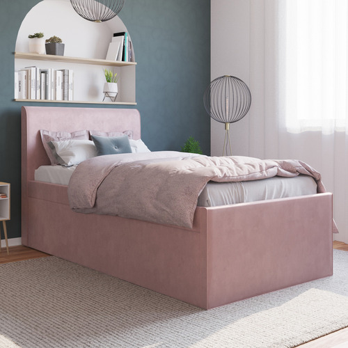 Selina-Kids-Velvet-King-Single-Bed-with-Trundle