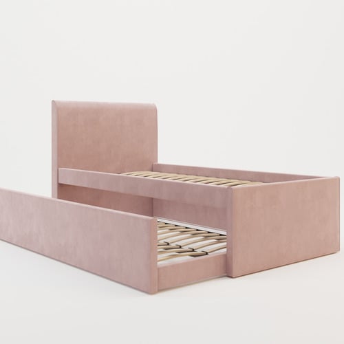 Selina-Kids-Velvet-King-Single-Bed-with-Trundle