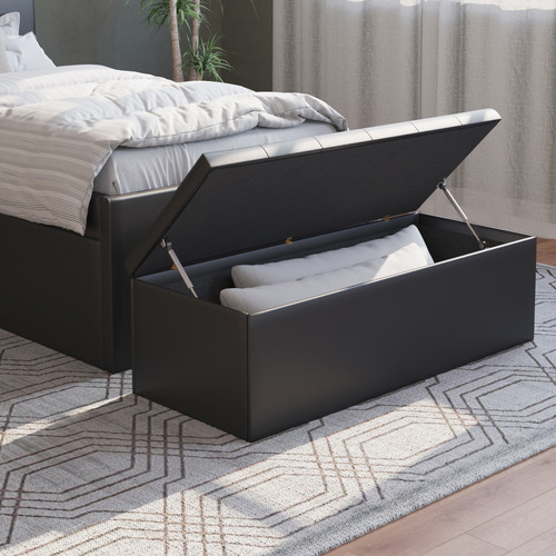Oxford-Faux-Leather-Storage-Ottoman-Bench