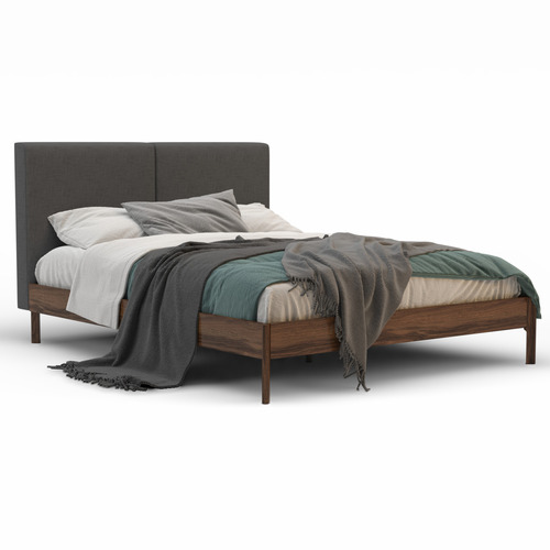 Charcoal Trolig Wooden Bed Frame