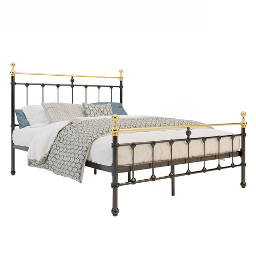 Rawson & Co Black & Gold Elizabeth Steel Bed 