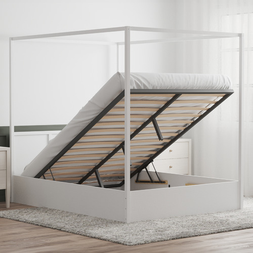 Olsen Pine Wood Gas Lift Storage Bed Frame