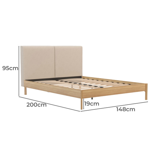 Natural Trolig Wooden Bed Frame