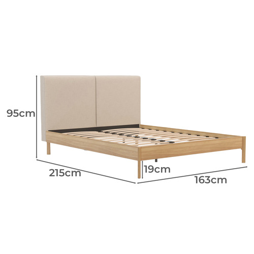 Natural Trolig Wooden Bed Frame