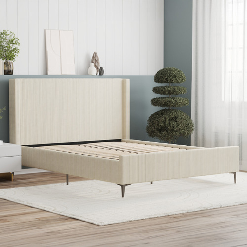 Beige-Soulin-Corduroy-Bed-Frame